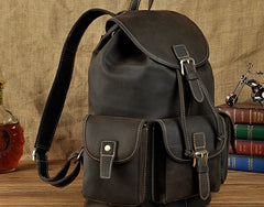 Cool Leather Mens Backpack Vintage Travel Backpack School Backpack for men - iwalletsmen