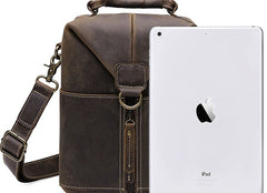 Vintage Leather Small Messenger Bag for men Shoulder Bag for men - iwalletsmen
