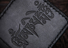 Handmade Leather License Wallet Tooled Mens billfold Wallet Cool Leather Wallet Slim Wallet for Men