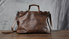 Handmade Leather Mens Cool Messenger Bag Briefcase Work Bag Business Bag Laptop Bag for men