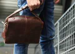 Cool Leather Mens Small Messenger Bag Shoulder Bag for men - iwalletsmen