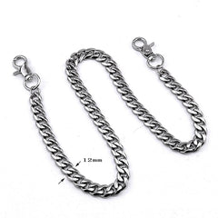 16'' SOLID STAINLESS STEEL BIKER SILVER WALLET CHAIN LONG PANTS CHAIN Jeans Chain Jean Chain FOR MEN - iwalletsmen