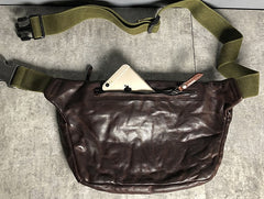Leather Men Fanny Pack Small Waist Bag Hip Pack Belt Bag Bumbag for Men