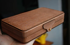 Handmade Leather Mens Box Wallet Wristlet Clutch Wallet Cigarette Box for Men - iwalletsmen