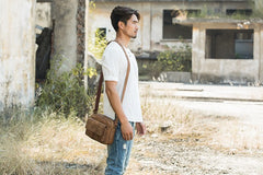 Cool Small Leather Mens Messengers Bag Shoulder Bag for Men - iwalletsmen