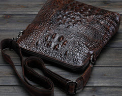 Cool Coffee Small Leather Mens Messenger Bag Shoulder Bag for Men - iwalletsmen