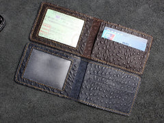 bifold id wallet Leather Bifold Wallet With ID Window Slim Wallet With ID Window Mens Wallet With ID Window