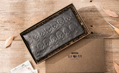 Cool Black Skull Leather Mens Long Wallet Long Wallet for Men - iwalletsmen