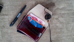 Handmade Leather Mens Slim Small Wallet Leather Card Wallets for Men - iwalletsmen