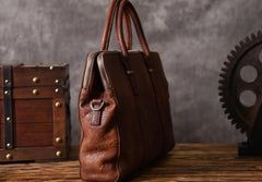 Genuine Leather Mens Cool Messenger Bag Briefcase Work Bag Business Bag for men