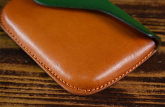 Handmade Leather Mens Cool Coin Change Leather Wallet Men Small Wallets Card for Men