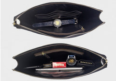 Handmade Leather Floral Tooled Mens Clutch Cool Slim Wallet Zipper Clutch Wristlet Wallet for Men