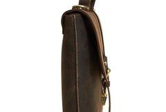 Vintage Mens Leather Briefcase Business Handbag Shoulder Bags For Men - iwalletsmen