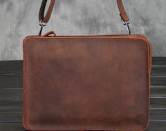 Vintage Small Leather Mens Messenger Bag Clutch Wristlet Shoulder Bag for Men - iwalletsmen
