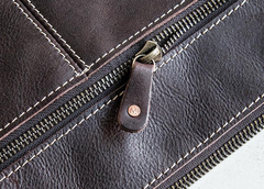 Handmade Leather Mens Cool Long Leather ipad bag Bifold Clutch Wallet for Men - iwalletsmen