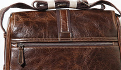 Handmade Genuine Leather Mens Cool Messenger Bag Sling Bag Chest Bag Bike Bag Cycling Bag for men