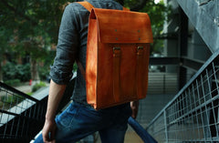 Leather Mens School Backpacks Travel Backpacks Laptop Backpack for men - iwalletsmen