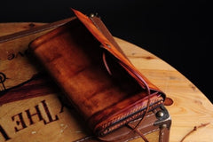 Handmade Leather Vintage Mens Long Wallet Cool Long Wallet for Men - iwalletsmen
