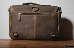 Handmade Leather Mens Cool Messenger Bag Work Bag Backpack Travel Bag Briefcase Bag for men
