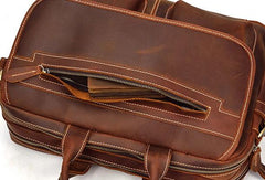 Vintage Cool Leather Briefcase Handbag Business Briefecases Shoulder Bag for men - iwalletsmen