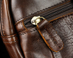 Leather Mens Sling Bag One Shoulder Backpack Chest Bag Sling Backpack for men - iwalletsmen