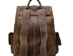 Vintage Leather Mens Cool Backpack Large Travel Bag Hiking Bag for men - iwalletsmen