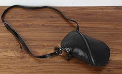 Handmade Genuine Leather Mens Cool Chest Bag Sling Bag Crossbody Bag Travel Bag Hiking Bag for men