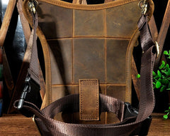 Mens Leather Biker Drop Leg Bag Waist Bag Belt Pouch Pack Side Bag for Men - iwalletsmen