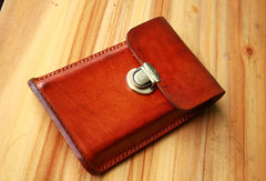 Handmade Cool Leather Belt Pouch Mens Waist Bag Cell Phone Holsters for Men - iwalletsmen