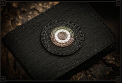 Handmade Leather Tooled Mens billfold Wallet Cool Leather Wallet Slim Wallet for Men