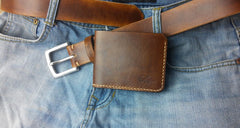Brown Vintage Leather Mens Slim Small Wallet Leather Bifold Wallets for Men - iwalletsmen