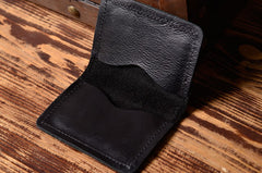 Handmade Leather Mens Cool Wallet Card Slim Wallet Change Coin License Wallet for Men