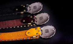Handmade Genuine Leather Punk Rock Chinese Monster Mens Cool Men Biker Trucker Leather Belt