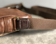 Genuine Leather Mens Cool Chest Bag Sling Bag Crossbody Bag Travel Bag Hiking Bag for men