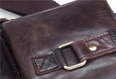 GENUINE LEATHER MENS SMALL WAIST BAG HIP PACK BELT BAGs FANNY PACK BUMBAG FOR MEN - iwalletsmen