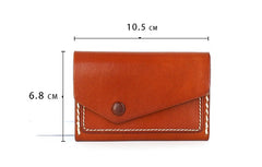 Leather Mens Card Wallet Front Pocket Wallet Small Slim Wallet Change Wallet for Men - iwalletsmen