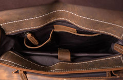 Handmade Leather Mens Cool Backpack Sling Bag Large Travel Bag Hiking Bag for men