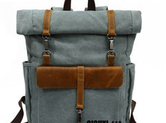 Cool Canvas Mens Travel Backpack Canvas School Backpack Laptop Backpack for Men - iwalletsmen