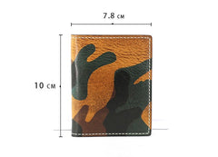 Cool Leather Mens Camouflage License Wallets Front Pocket Wallet Slim Card Wallet for Men - iwalletsmen