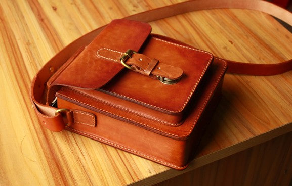 Handmade Vintage Brown Leather Mens School Shoulder Bags Messenger Bag –  iwalletsmen