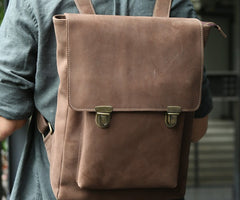 Cool Mens Leather Backpack Travel Backpacks Laptop Backpack for men - iwalletsmen