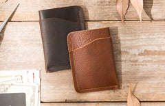 Leather Mens Card Holders Slim Front Pocket Wallet Card Wallet for Men - iwalletsmen