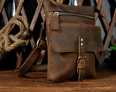 Vintage Mens Leather Side Bag Belt Pouch Holster Belt Case Waist Pouch for Men - iwalletsmen