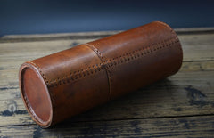 Handmade Leather Pencil Holder Pencil Case Pencil Barrel Case - iwalletsmen