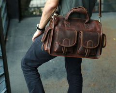 Cool Leather Mens Large Travel Bags Handbag Shoulder Bags for men - iwalletsmen