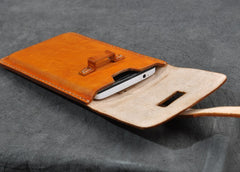 Handmade Leather Belt Pouch Mens Waist Bag Phone holsters for Men - iwalletsmen