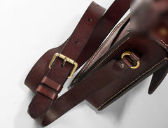 Handmade Leather Mens Cool Messenger Bag Sling Bag Chest Bag Bike Bag Cycling Bag for men - iwalletsmen