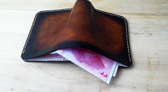 Handmade Vintage Leather Mens Slim Small Wallets for Men - iwalletsmen