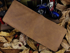 Handmade Leather Mens Cool Slim Leather Wallet Men billfold Wallets Bifold for Men