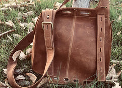Vintage Unique Cool Leather Small Messenger Bag for men Shoulder Bag for men - iwalletsmen